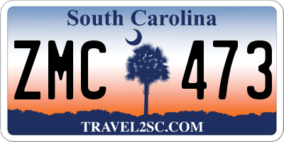 SC license plate ZMC473