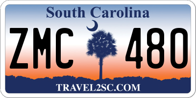 SC license plate ZMC480