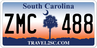 SC license plate ZMC488