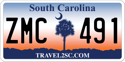 SC license plate ZMC491