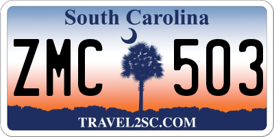 SC license plate ZMC503