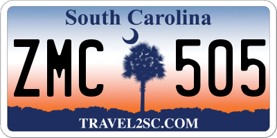 SC license plate ZMC505