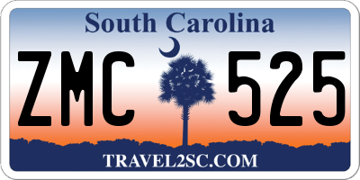 SC license plate ZMC525
