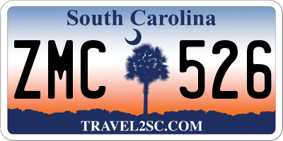 SC license plate ZMC526