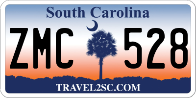 SC license plate ZMC528