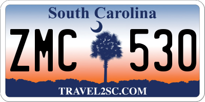 SC license plate ZMC530