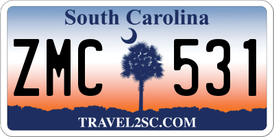 SC license plate ZMC531
