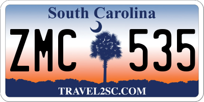 SC license plate ZMC535