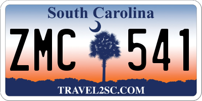 SC license plate ZMC541