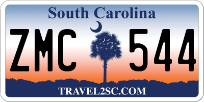 SC license plate ZMC544
