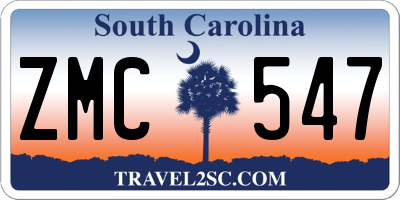 SC license plate ZMC547