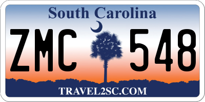 SC license plate ZMC548