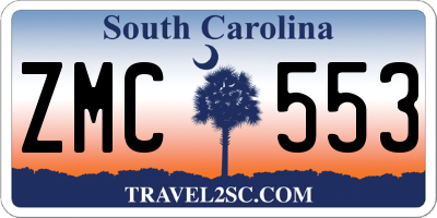 SC license plate ZMC553
