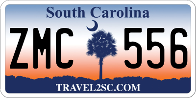 SC license plate ZMC556