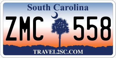 SC license plate ZMC558