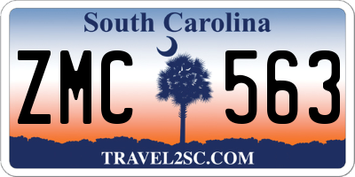 SC license plate ZMC563