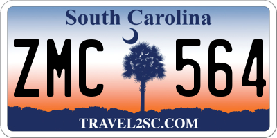 SC license plate ZMC564