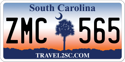 SC license plate ZMC565
