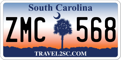 SC license plate ZMC568