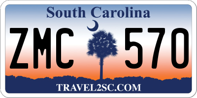 SC license plate ZMC570