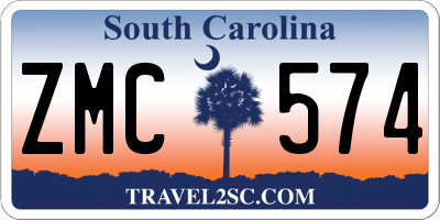 SC license plate ZMC574