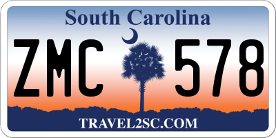 SC license plate ZMC578