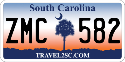 SC license plate ZMC582