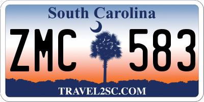 SC license plate ZMC583