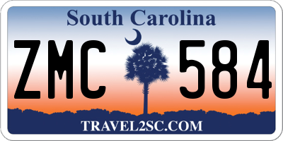 SC license plate ZMC584