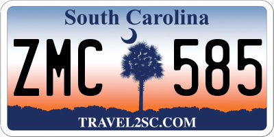SC license plate ZMC585