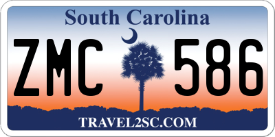 SC license plate ZMC586
