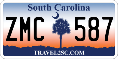 SC license plate ZMC587