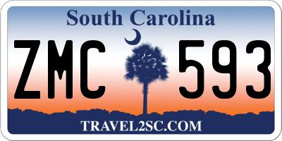 SC license plate ZMC593