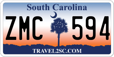 SC license plate ZMC594