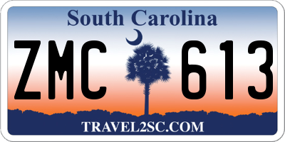 SC license plate ZMC613