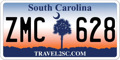 SC license plate ZMC628