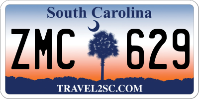 SC license plate ZMC629