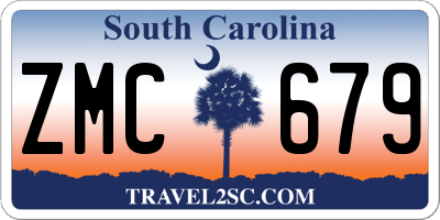 SC license plate ZMC679