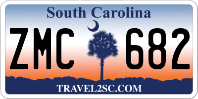 SC license plate ZMC682