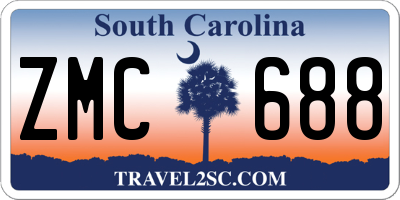 SC license plate ZMC688