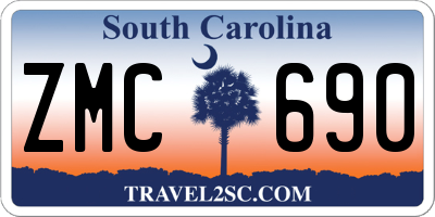SC license plate ZMC690