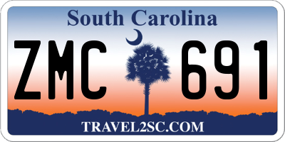 SC license plate ZMC691