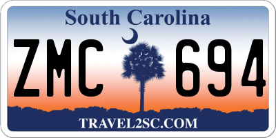 SC license plate ZMC694