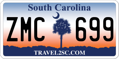 SC license plate ZMC699