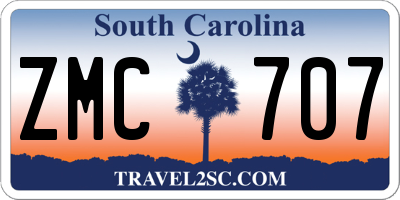 SC license plate ZMC707