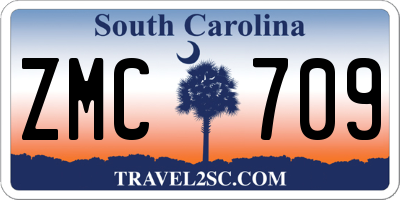 SC license plate ZMC709