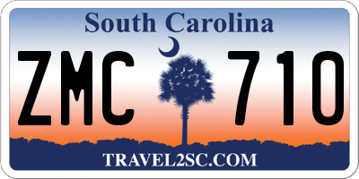 SC license plate ZMC710
