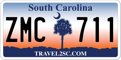 SC license plate ZMC711