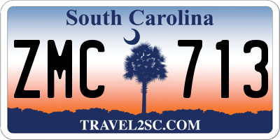 SC license plate ZMC713