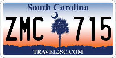 SC license plate ZMC715
